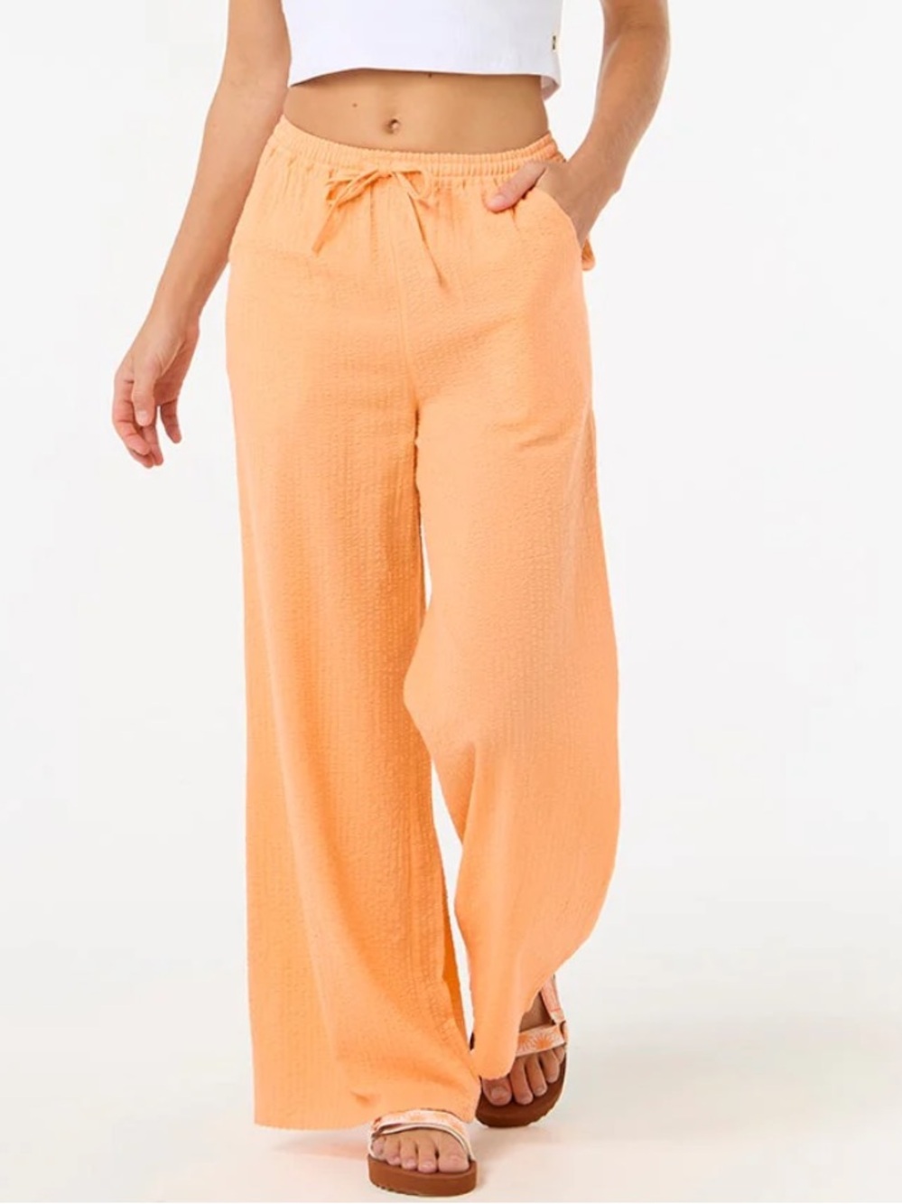 RIP CURL TEXTURED ORANGE PANTS